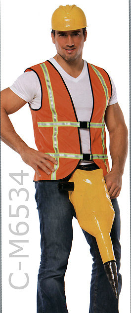 Jack Hammer 3-pc. men's Halloween costume with hammer belt M6534