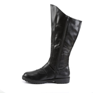 zipper of flat heel men's villain knee boots GOTHAM-100