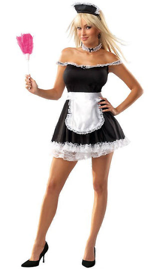frisky French maid 4-piece costume M458