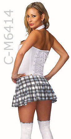 back view of naughty schoolgirl 6-pc. costume M6414
