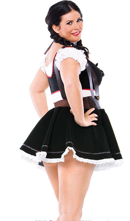 Authentic Halloween German Beer Girl Costume - Plus Size Barmaid Dress for Oktoberfest