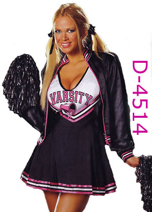 5-piece Naughty Cheerleader costume 4514