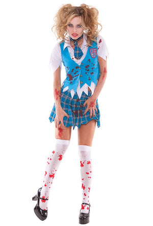 bloody zombie School Girl Specter 4-pc. costume 9854