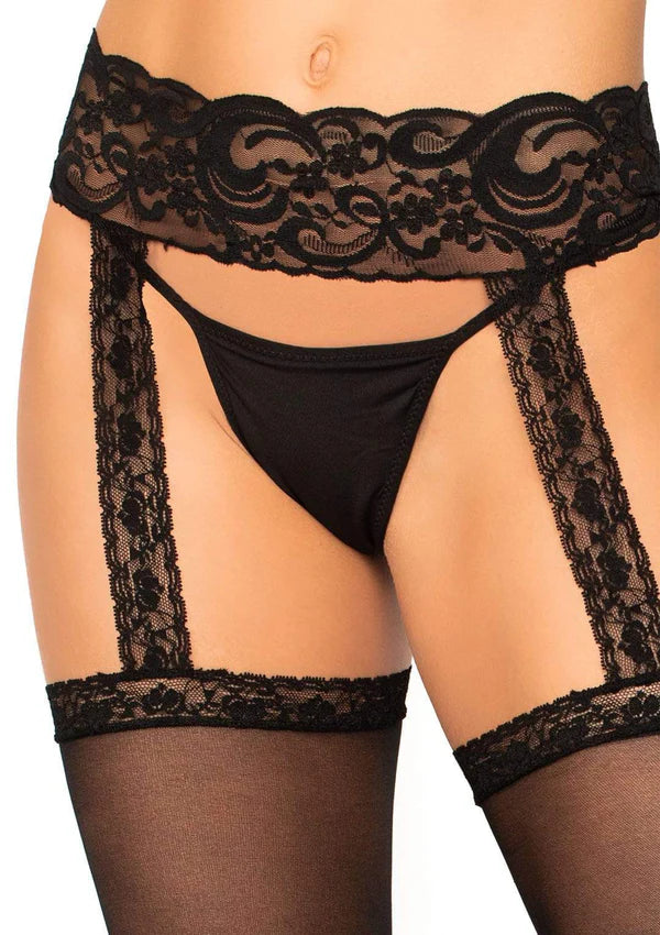 Stockings with Lace Garterbelt 1767 FantasiaWear Stockings with Lace Garterbelt 1767 FantasiaWear