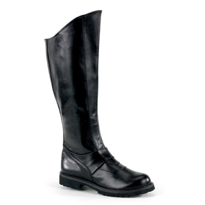 flat heel men's villain knee boots GOTHAM-100
