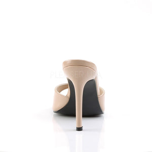 back of nude Peep toe slide slipper with 4-inch heel Classique-01