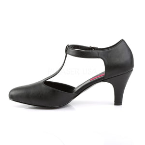 side view of D'orsay style T-strap pumps with 3-inch heels Divine-415