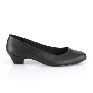 classic low heel pump with 1 inch block heel larger size women's shoe GWEN-01