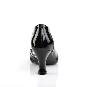 back of black 3-inch heel peep toe D'Orsay pump Jenna-03