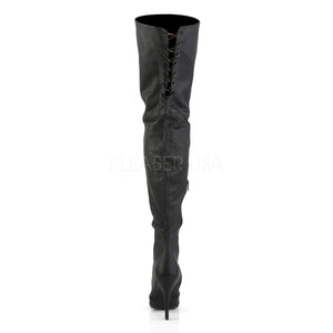 back of Thigh high leather boots with 5-inch spike heels Legend-8899