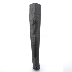 front of leather thigh high boots with 3/4-inch flat heels Raven-8826