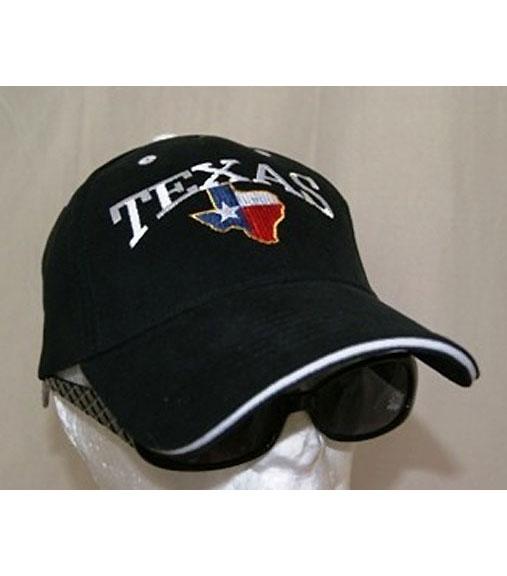 Texas Map Black Cap 5319
