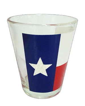 Texas state flag shot glass