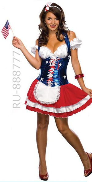 full view American Fourth of July USA patriotic dress 888777