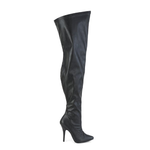 faux leather wide calf classic thigh boot with 5-inch stiletto heel Seduce-3000WC