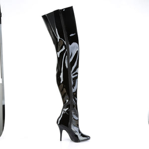 innerr side zipper of wide top crotch boot with 5-inch high heel Seduce-4010