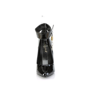 front view 5-inch Heel fetish Pump with Wide Band Ankle Cuff and Padlock, SEDUCE-432