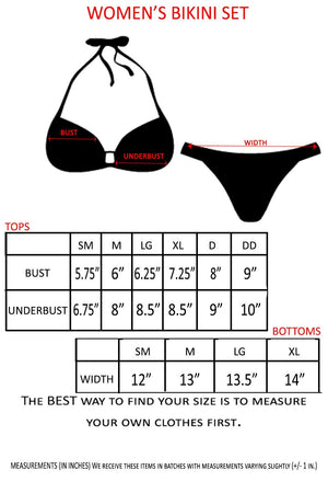  chart for American flag bikini