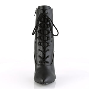 front of faux leather lace-up ankle boot with 4-inch heel Vanity-1020