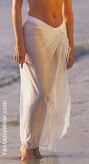 ST-ST319G-SRG1 Mesh Long Sarong Wrap Skirt