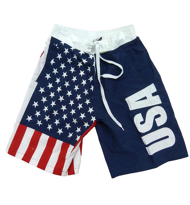 USA American Flag Boardshorts Men's Swimsuit