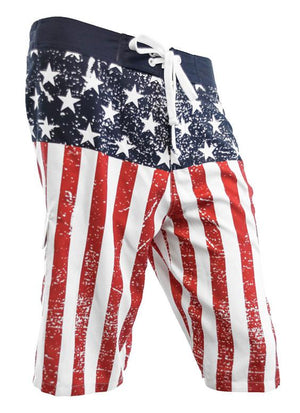 Distressed American Flag Boardshorts MBXUSD