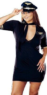 plus size Airline pilot 4-pc. set microfiber costume dress 3523