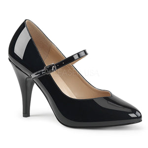 black Mary Jane pump shoes with 4-inch spike heel Dream-428