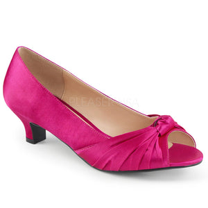 hot pink peep toe pump with 2-inch heel Fab-422