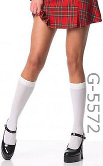 Knee High Opaque Black or White Stockings
