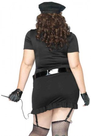 back of plus size Dirty Cop 6-pc. police costume 83344
