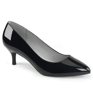 black classic pump shoes with 2.5-inch kitten heels Kitten-01