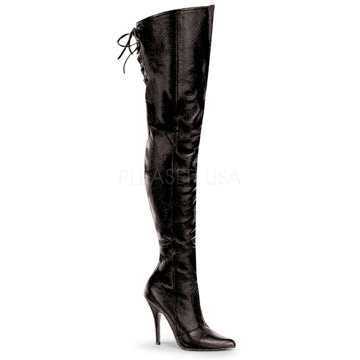 Leather Thigh High Boots with 5-inch Heel PS-LEGEND-8899