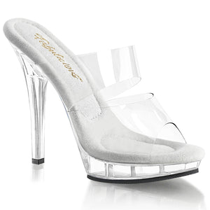 clear platform slide with double vamp and 5-inch stiletto heel Lip-102