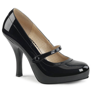 black Mary Jane pump shoes with 4.5-inch spike heel Pinup-01