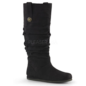 men's black microfiber pull-on mid-calf boot Renaissance-104
