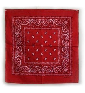 Red paisley cotton bandanna 110458