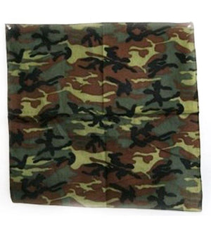 Camouflage Bandanna 22x22