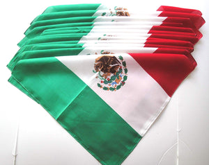 a dozen of flag of Mexico bandana, Mexican kerchief bandanna 81562