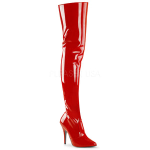 red thigh boots with 5-inch spike heels Seduce-3010