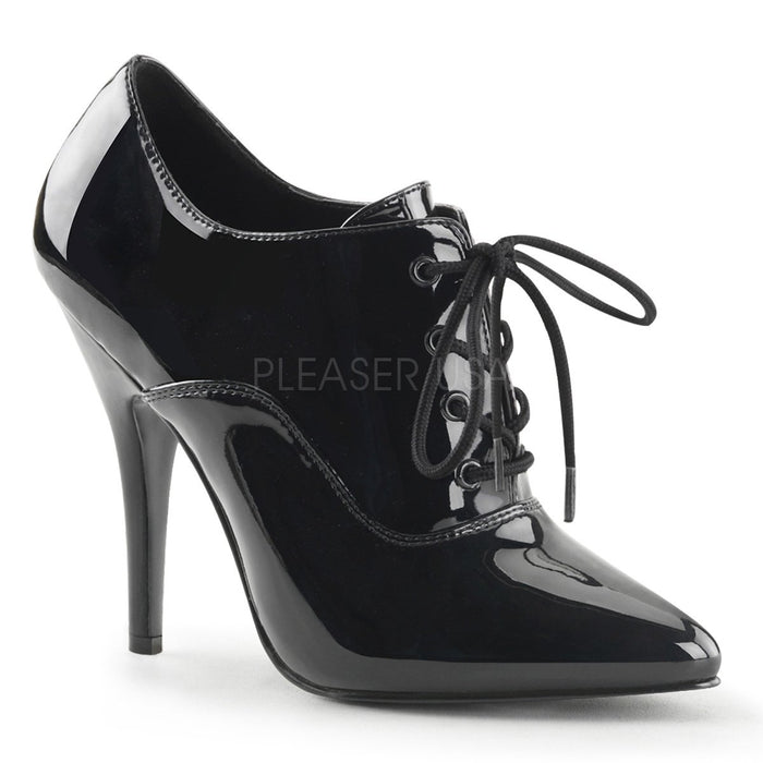 Black Lace-Up Fetish Shoe with 5-inch Heel SEDUCE-460