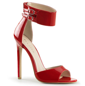 red patent dual buckled ankle strap shoe 5-inch heel Sexy-19