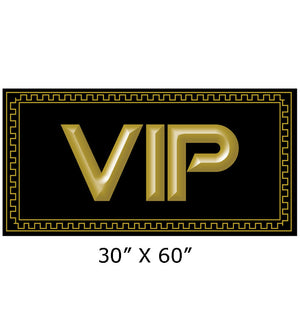 Black and gold elite VIP beach towel 30x60-inch  176