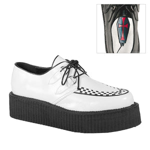 men's lace-up white shoes with 2-inch platform V-Creeper-502