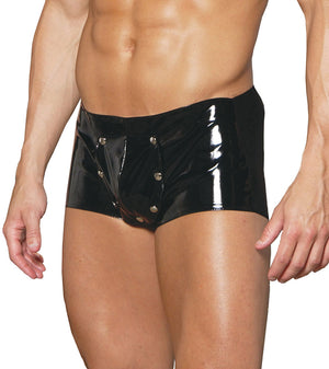 Men’s vinyl shorts with break-away front V9209