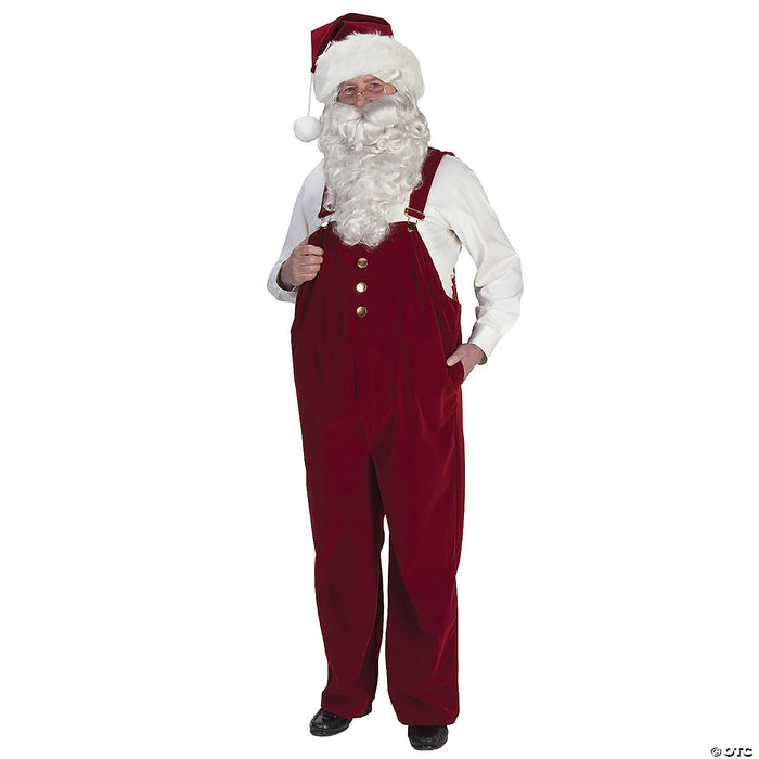 Burgundy Velvet Santa Overalls AE7791P