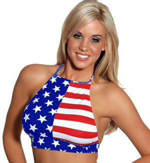 American Flag Shorts and Halter Set 121-123