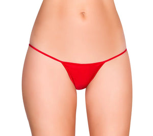 red micro bikini thong bottom with a string bikini t-back One Size AM-GSTRING