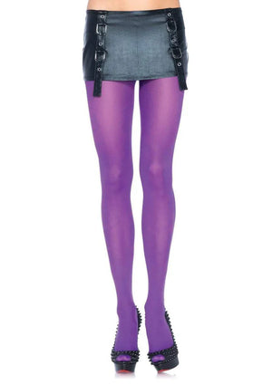 queen size purple spandex women's tights 7666q