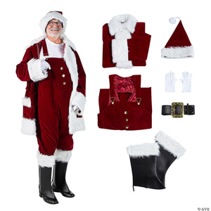 Deluxe Burgundy Velvet 6-pc. Full Santa Suit AE7791LG Special